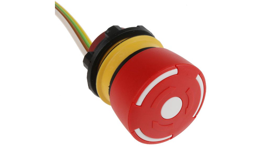 Nödstoppsbrytare 2NC IP65 Platt bandkabel