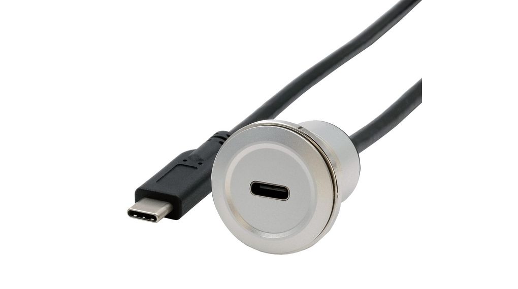 Adaptateur traversant, 300 mm, Prise USB 3.0 C - Fiche USB 3.0 C