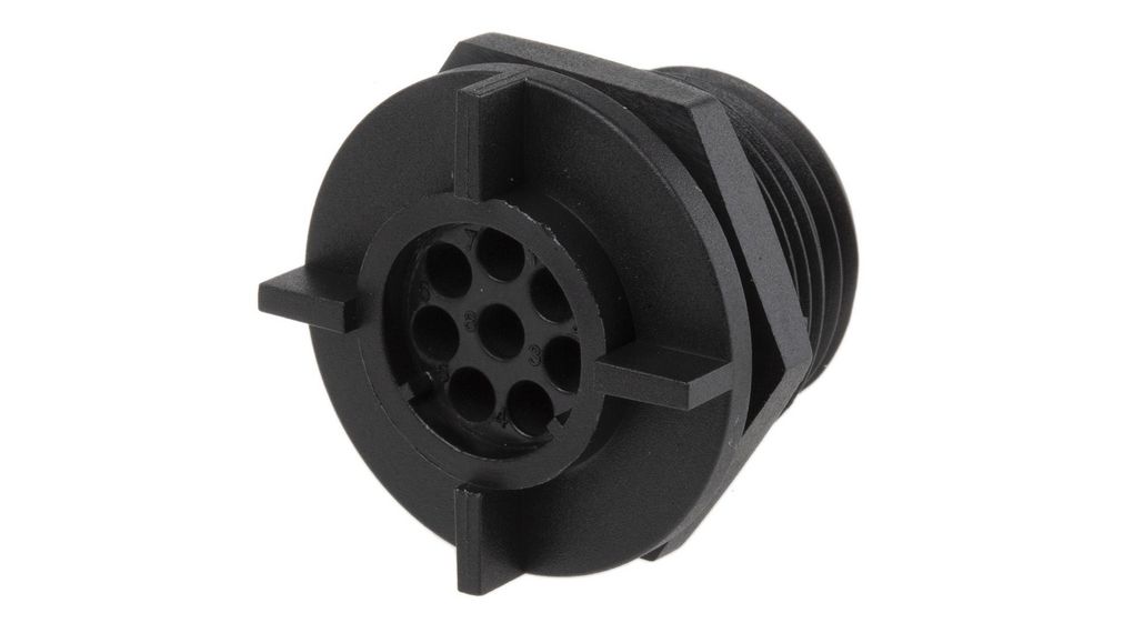 Circular Connector, Socket, 8 Contacts, 5A, 125VAC/VDC, IP69K / IP68