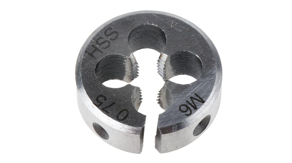Thread Die, M6 x 0.75mm Pitch, 13/16in od, M6 x 0.75