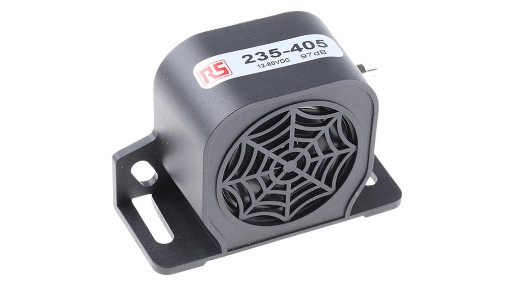 Universal Electronic Sounder, 12 → 80 V dc, 97dB at 1 m, DC, Single-Tone