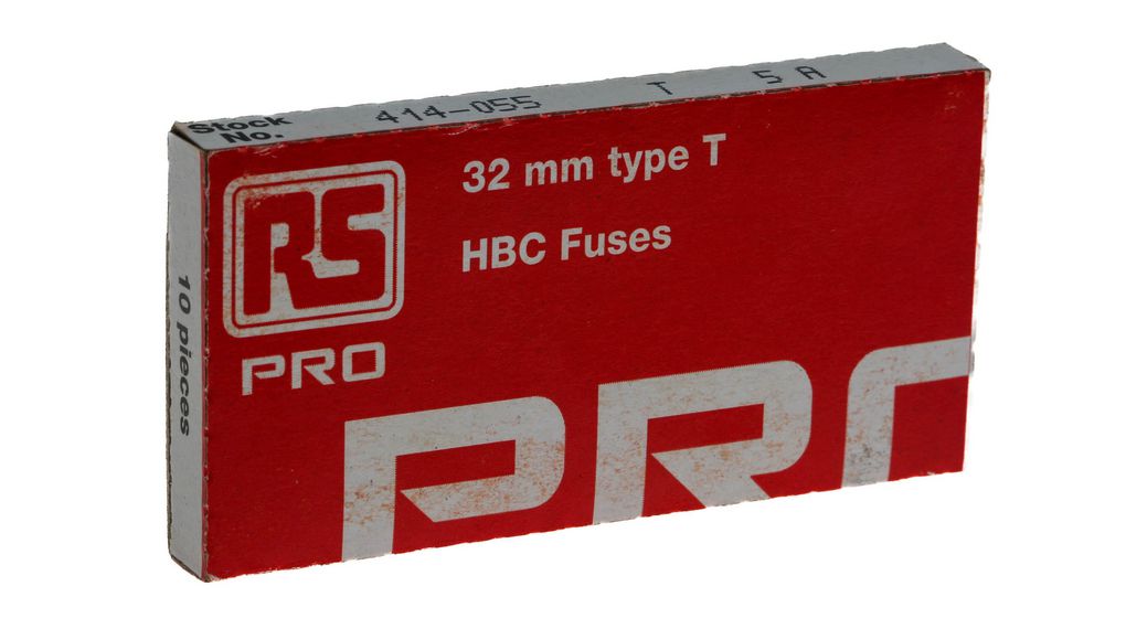 5A T Ceramic Cartridge Fuse, 6.3 x 32mm, Pack of 10 pieces