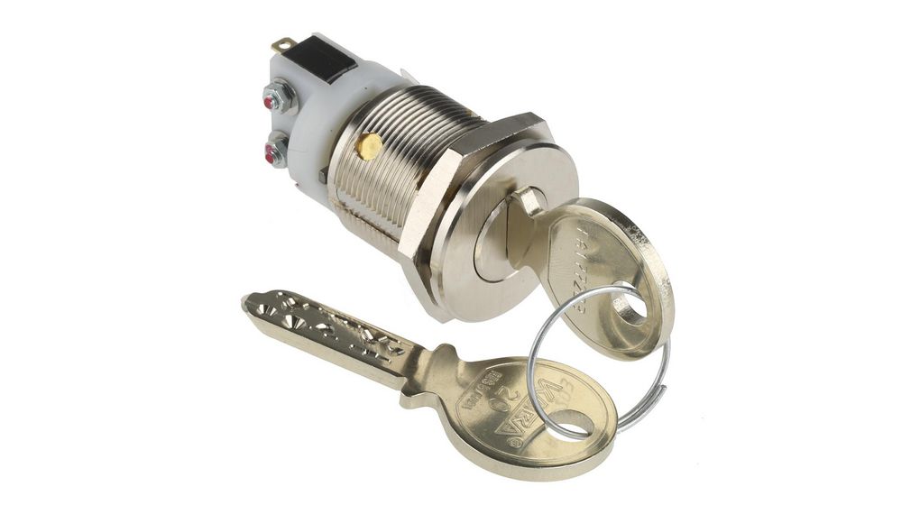 Kaba Key Switch, SP-CO, 5 A@ 250 V ac 2-Way Flat, Random-Key