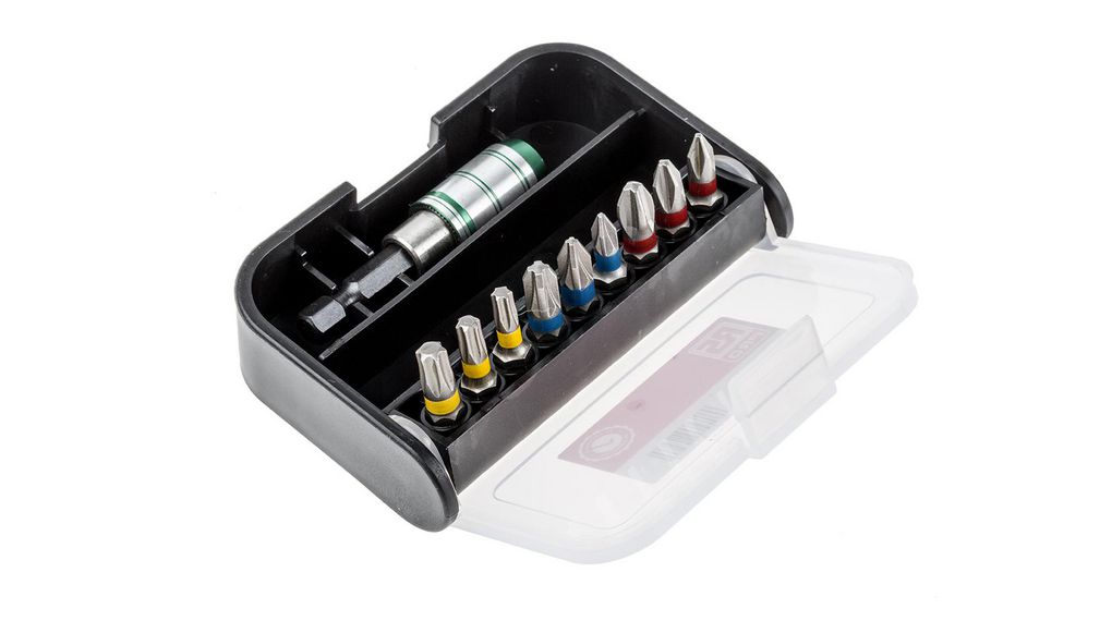 Bit Holder 10 Pieces, Phillips, Pozidriv, Star