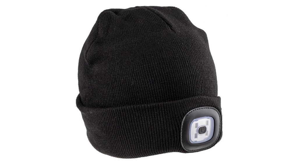 RS PRO Black Acrylic LED Beanie Hat