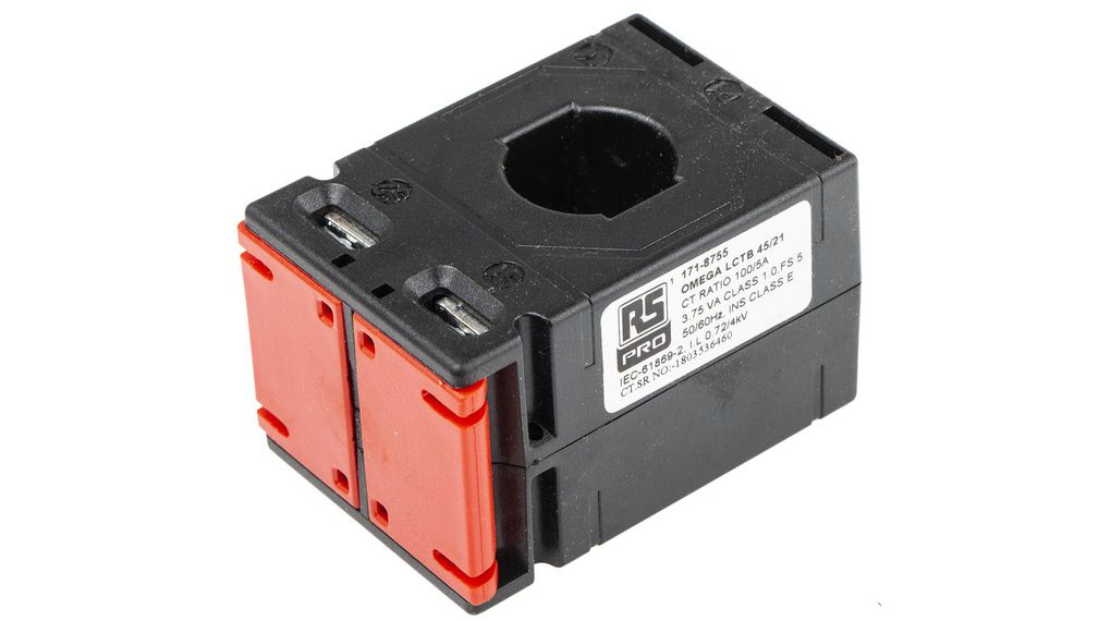 Base Mounted Current Transformer, 100A Input, 100:5, 5 A Output, 21 x 10mm Bore