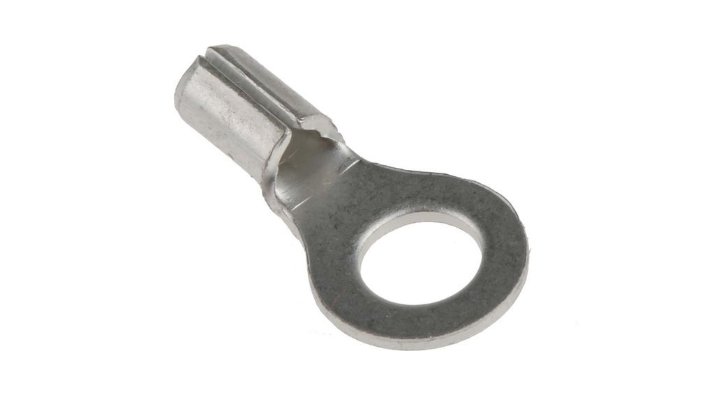 Uninsulated Ring Terminal, M4 Stud Size, 0.5mm² to 1.5mm² Wire Size, Non-Insulated ... 1.5mm², Pack of 100 pieces