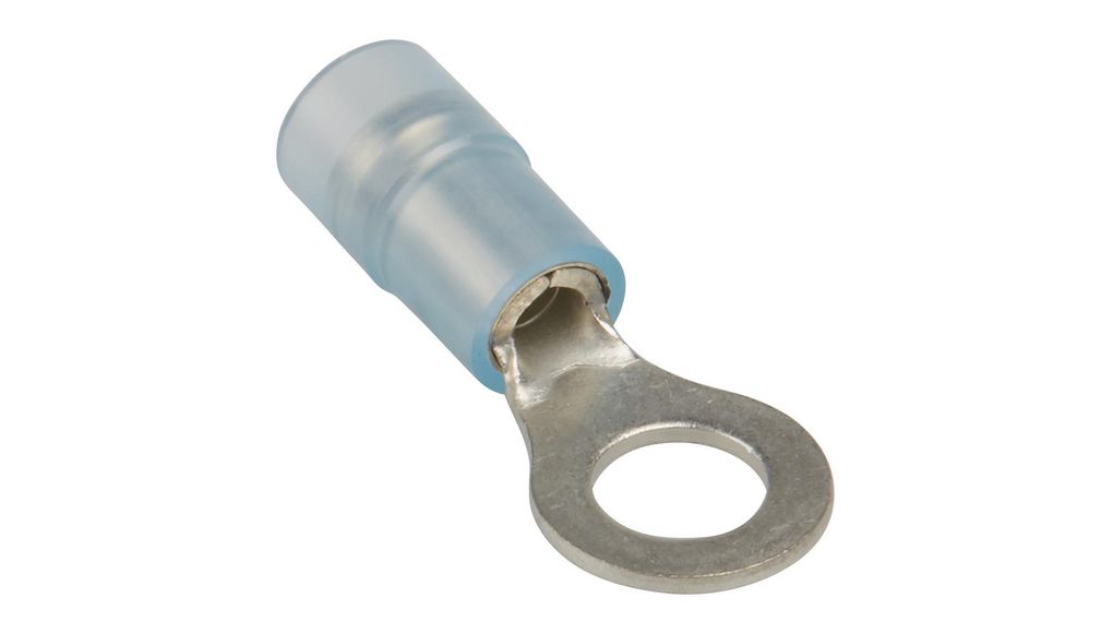 Insulated Ring Terminal, M5 Stud Size, 1.5mm² to 2.5mm² Wire Size, Blue, 100 ST