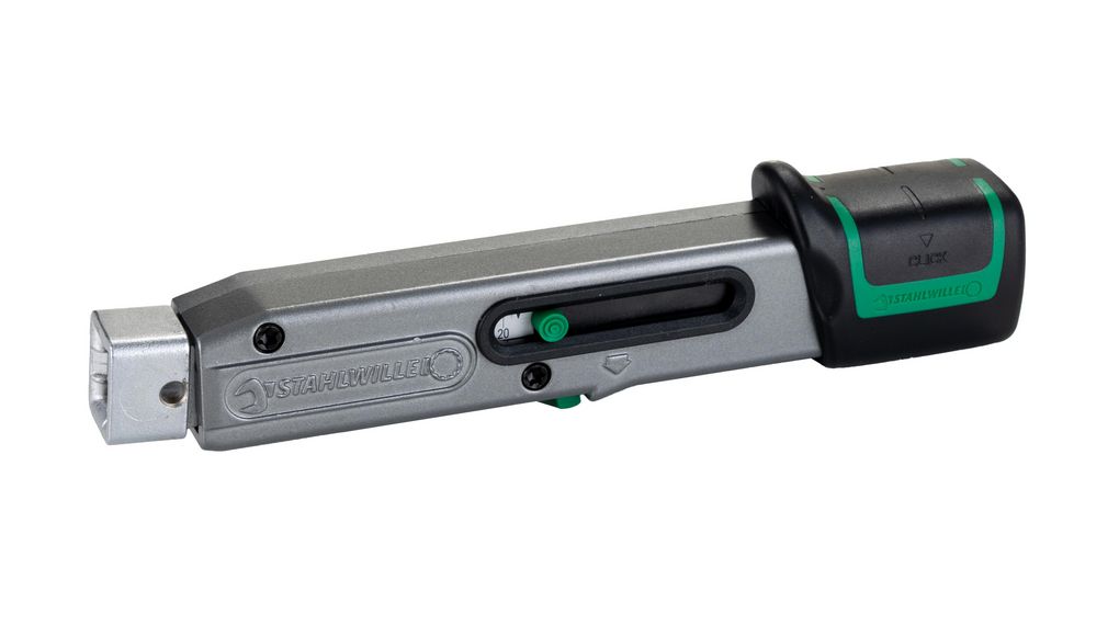 STAHLWILLE 730/2 Quick Click Torque Wrench, 4 → 20Nm, Rectangular Drive, 9 x 12mm Insert 179mm