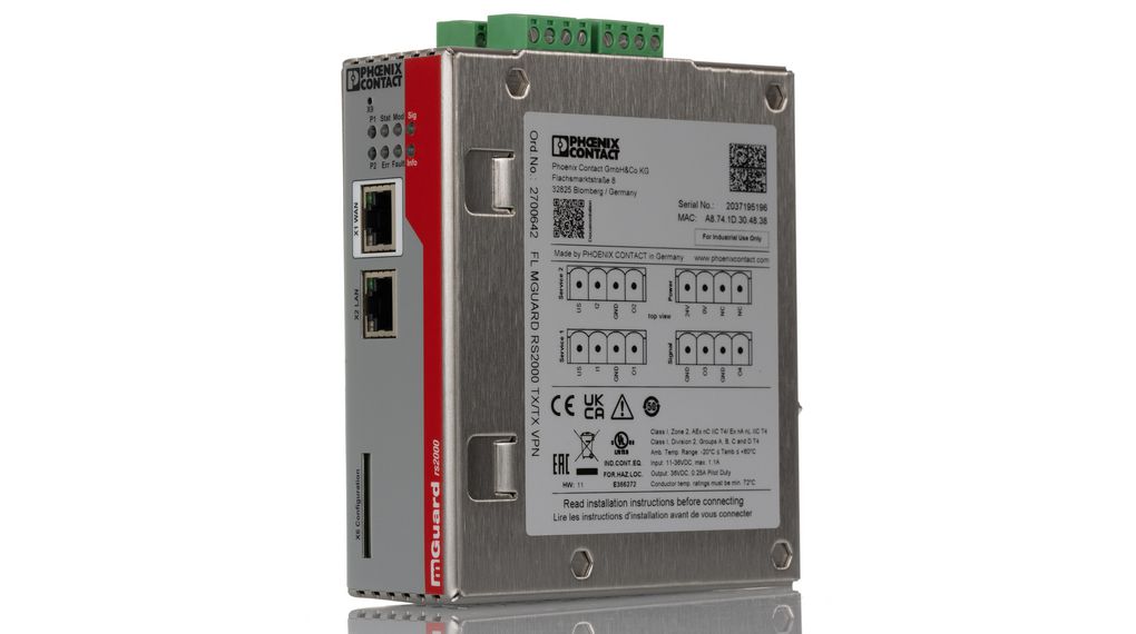 Pheonix Contact Vpn Router 2700642 | Phoenix Contact Routeur, Prises RJ45 2, 100Mbps, Tunnels VPN ...