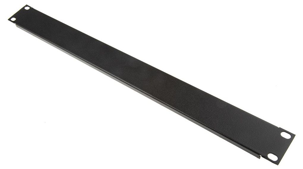 Black Steel Blanking Panel, 1U, 483 x 9mm