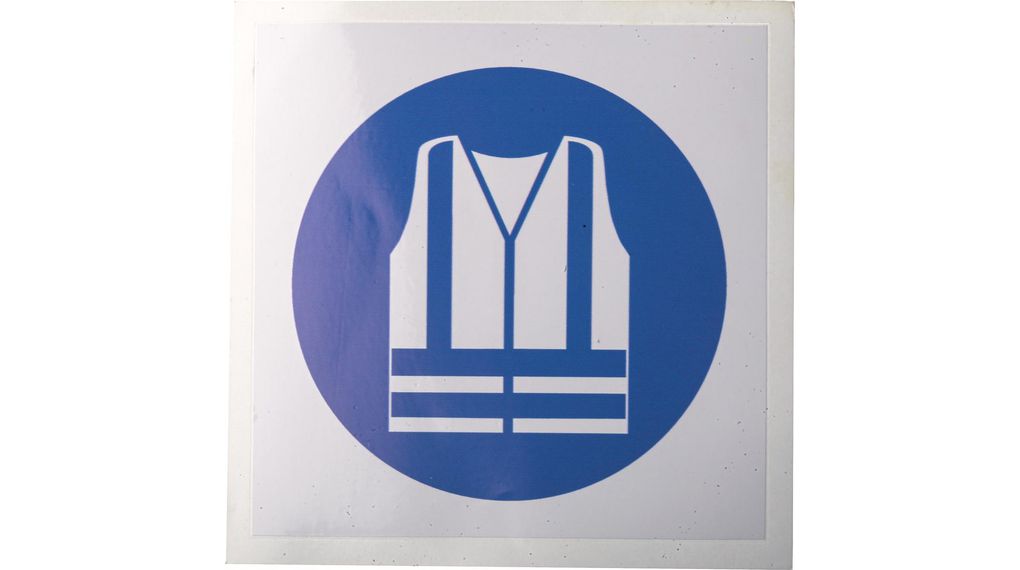 Vinyl obligatorisk tydlig klädskylt med piktogram endast text