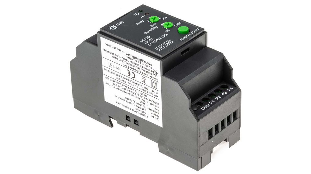 GIC 44 Series Level Controller -, 240 V ac 240VAC 90mm IP40 / IP20