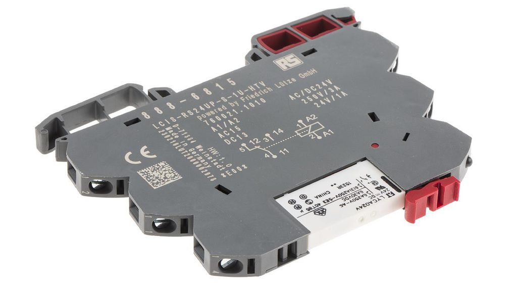 Relay Module Elfa 8886815 | RS PRO Interface Relay, DIN Rail Mount, 24V ac/dc Coil, SPDT ...