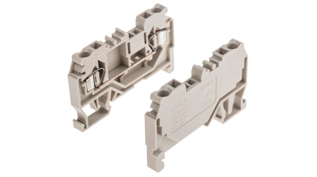 Beige, 2.5mm², Spring Clamp Termination Poler, Paket med 10 delar