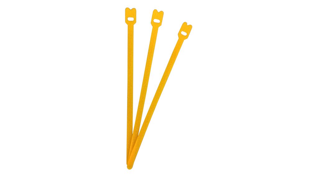Hook and Loop Cable Tie 200 x 7mm Fabric / Polyamide Yellow