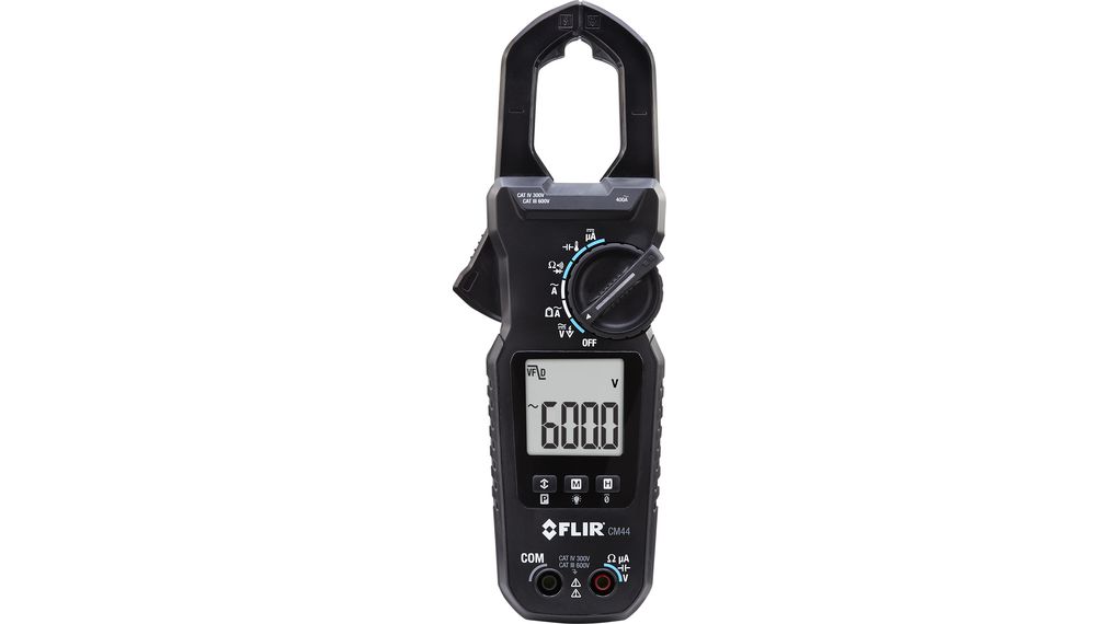 Digital TRMS Clamp Meter with Type K 400A AC, TRMS, 60kOhm, 400Hz, Backlit LCD, 400A
