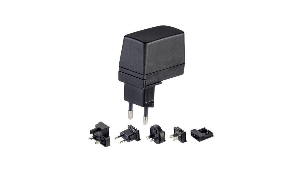 7.5W Plug-In AC/DC Adapter 12V dc Output, 600mA Output