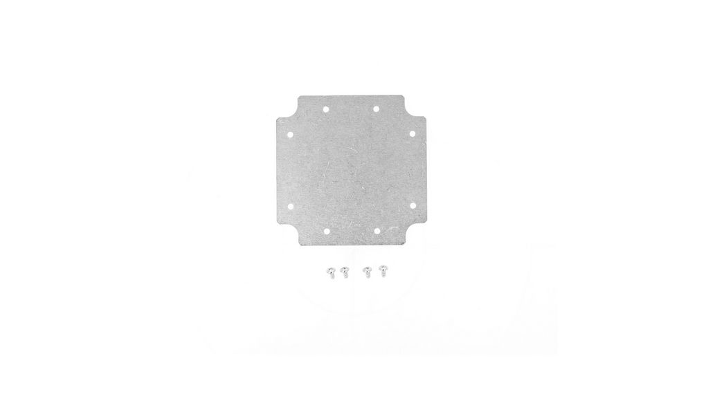 Innenplatte für Gehäuse der Serie 1556, Aluminium, 105 x 105mm, Silber
