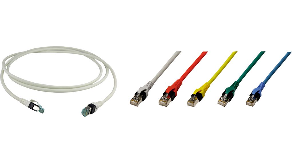 Industrial Ethernet Cable, FRNC, 1Gbps, CAT5e, RJ45 Plug / RJ45 Plug, 1m