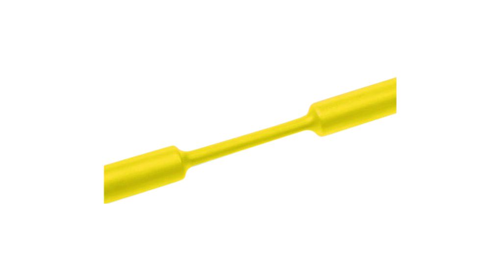 Heat-Shrink Tubing 2:1, 12.7 ... 25.4mm, Yellow, Cross-Linked Polyolefin, 30m