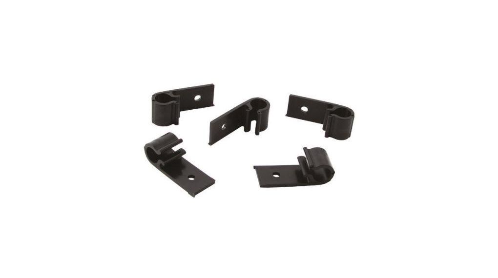 HellermannTyton Black Polyacetal D Clip, 20mm Max. Bundle, Pack of 100 pieces