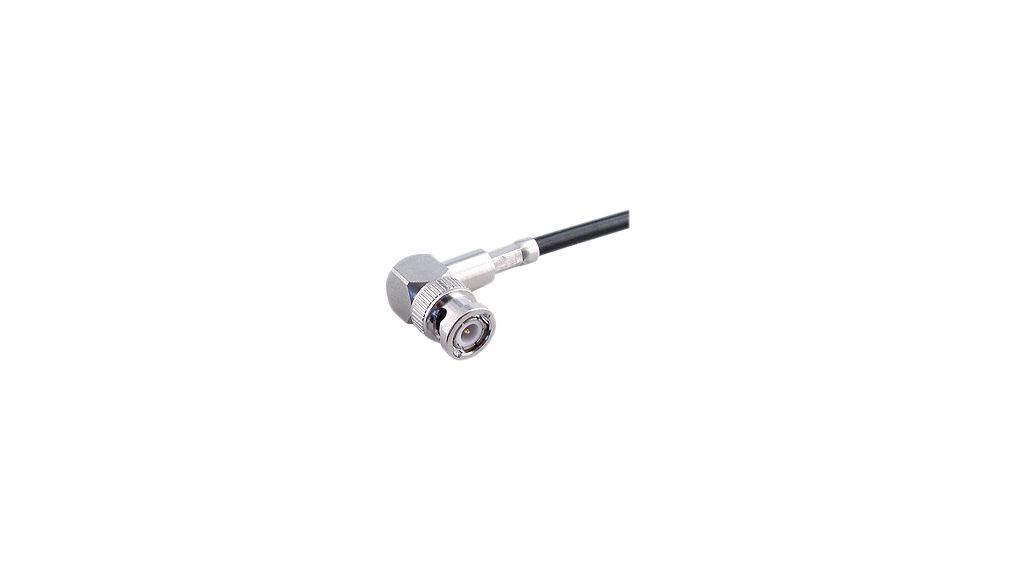 RF Connector, BNC, Brass, Plug, Right Angle, 50Ohm, Crimp Terminal