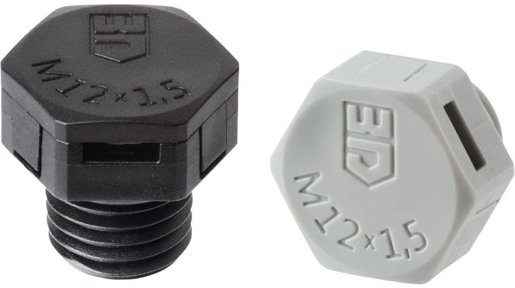 Pressure Compensating Plug M12 12mm IP66 / IP68 / IP69 Polyamide 6 Black