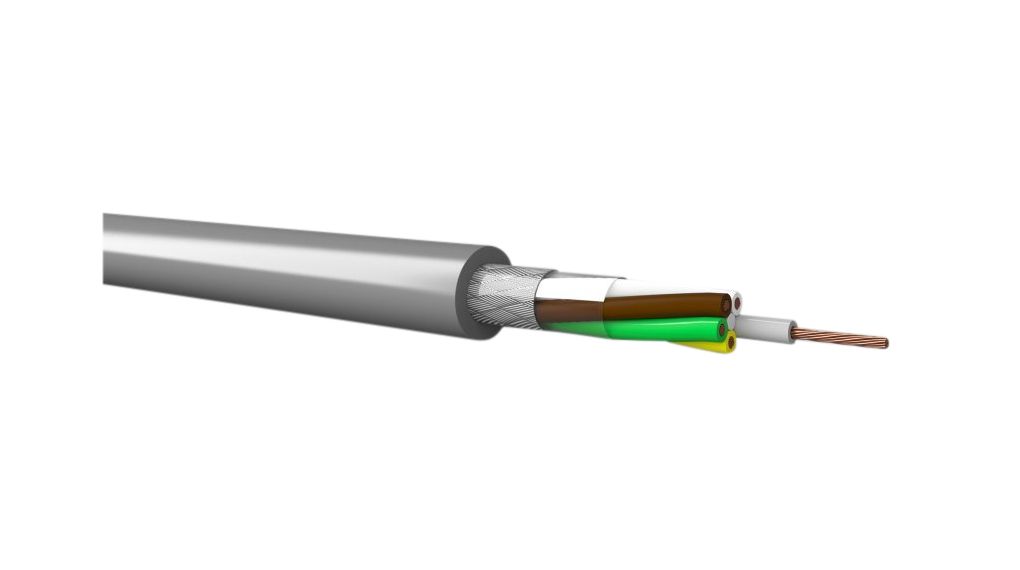Multicore Cable, CY Copper Shield, PVC, 1x 0.14mm², 100m, Grey