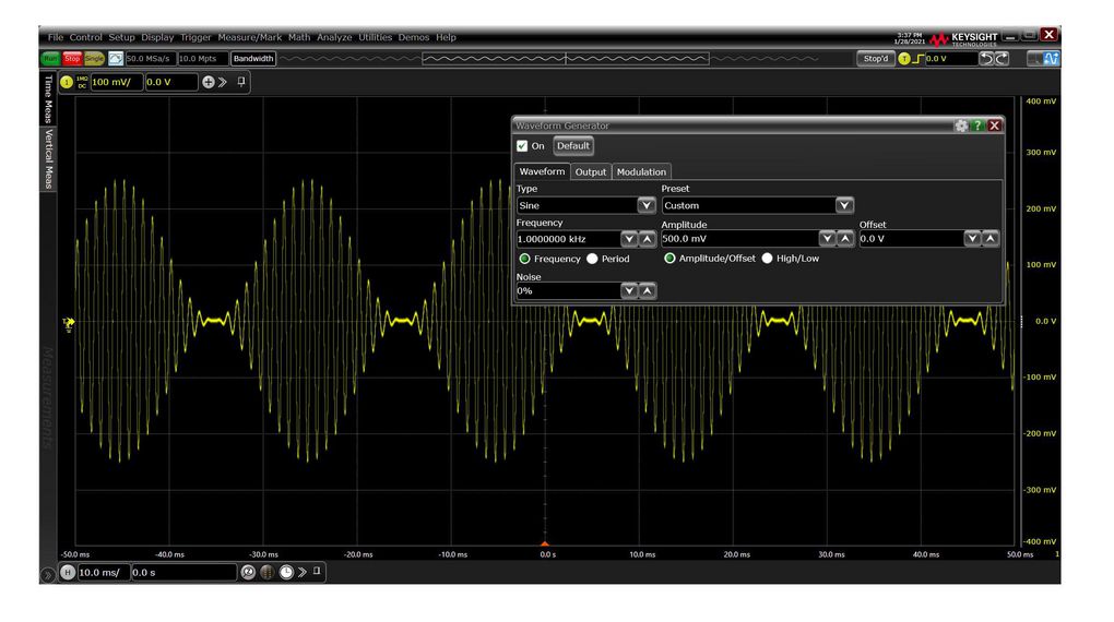 Arbitrary Waveform Generator Option, 50MHz, Infiniium EXR
