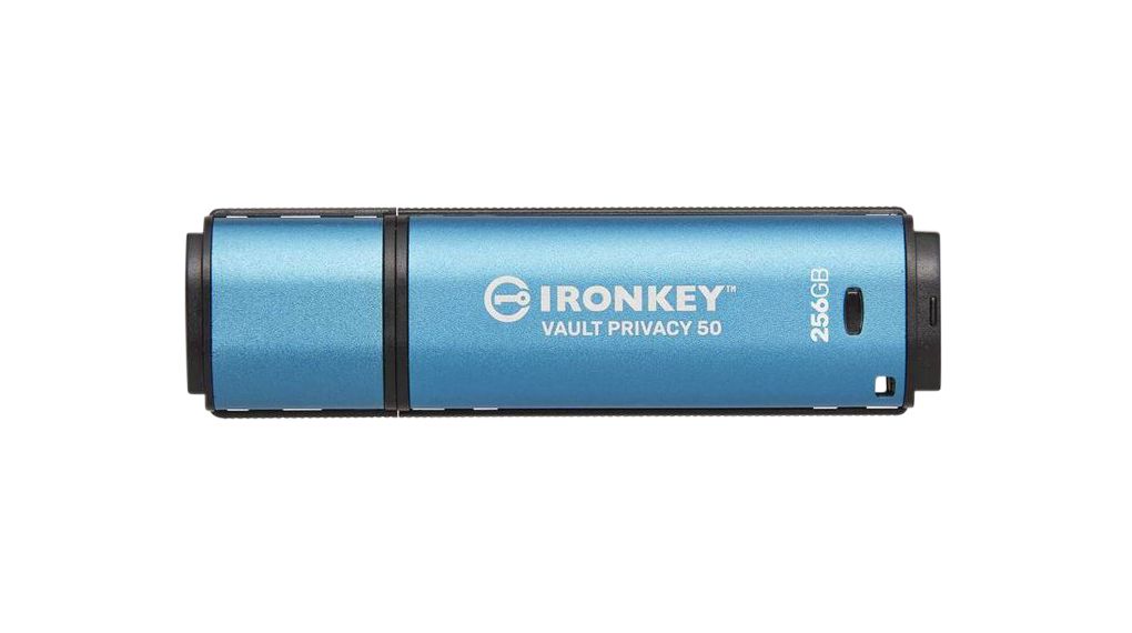USB-stick, IronKey Vault Privacy 50, 256GB, USB 3.0, Blauw