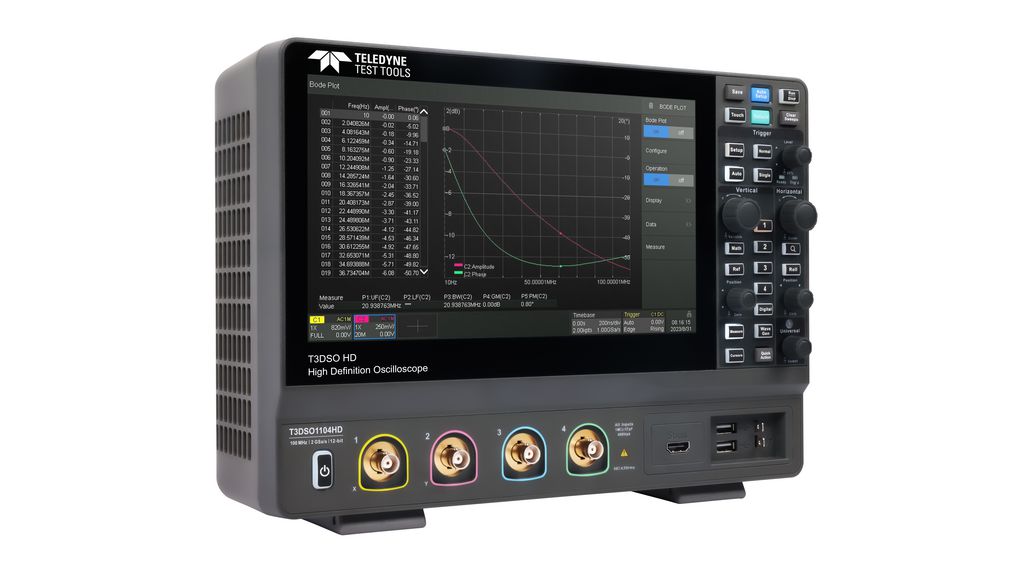 Oscilloscope T3DSO1000HD DSO 4x 100MHz 2GSPS USB / Ethernet / Auxiliary Bus