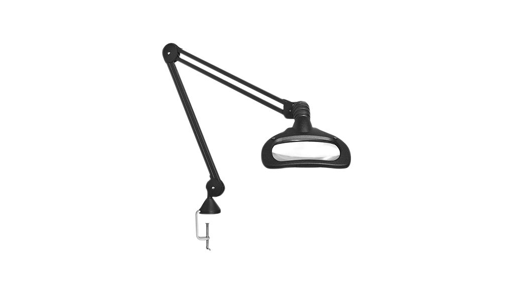 LED Magnifying Glass Lamp with Table Clamp ESD, 3.5 dioptre, 175mm, 13W, UK Type G (BS1363) Plug / Euro Type C (CEE 7/16) Plug