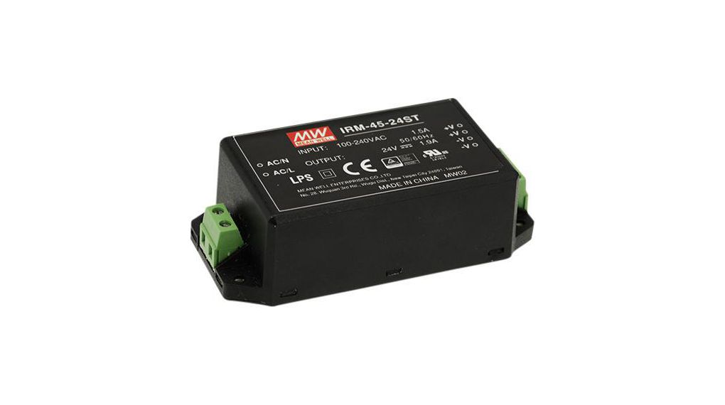 Switched-Mode Power Supply, Industrial, 45.6W, 12V, 3.8A