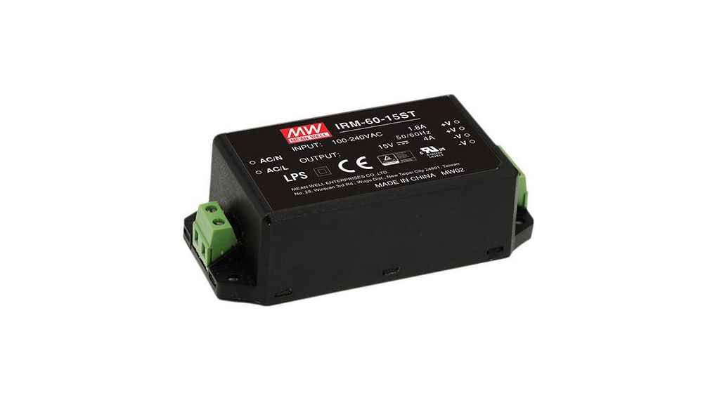 Switched-Mode Power Supply, Industrial, 60W, 15V, 4A