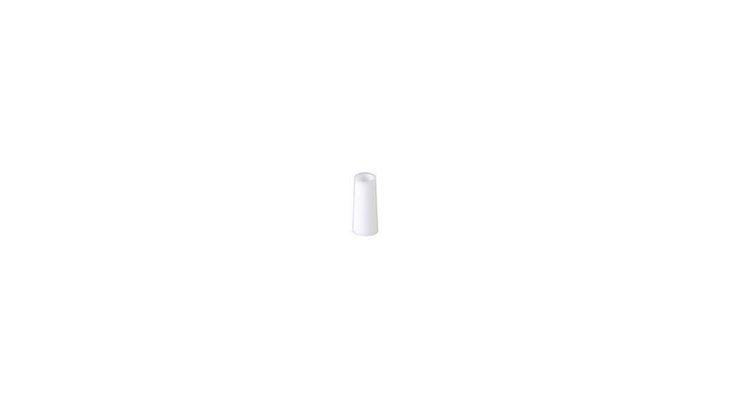 Bat Lever Conical Cap Conical 4.8mm White Plastic AT400