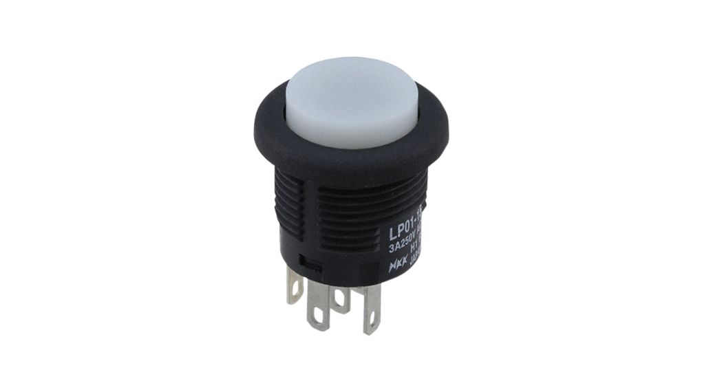 Podświetlany przełącznik przyciskowy WŁ.-(WŁ.) 1CO 30 VDC / 125 VAC / 250 VAC LED Bursztynowy Brak