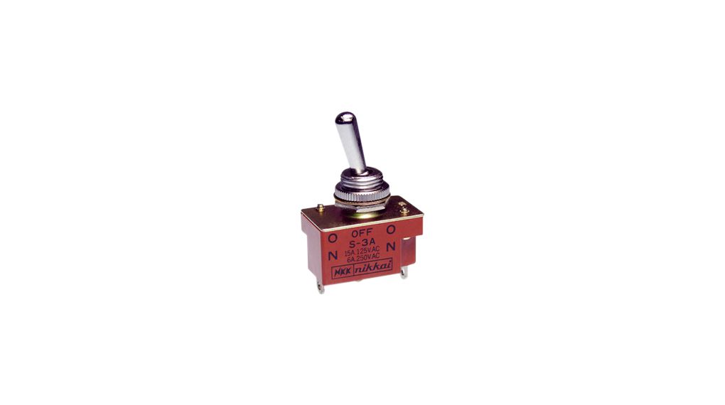Toggle Switch ON-OFF-ON 15 A @ 125 VAC / 6 A @ 250 VAC / 20 A @ 30 VDC 1CO