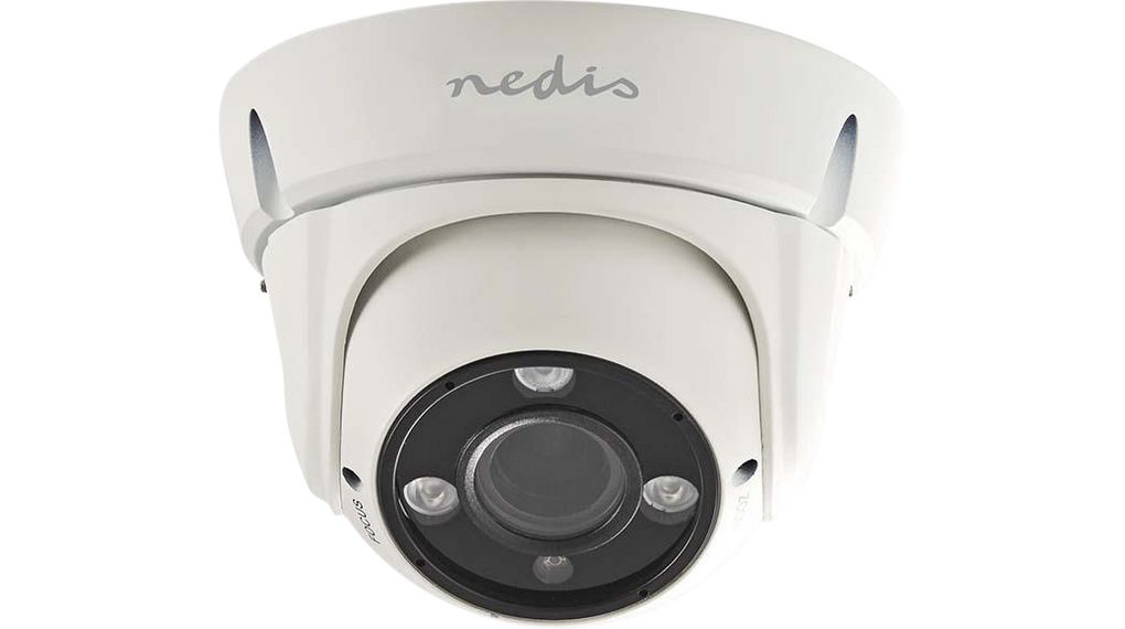CCTV Security Dome Camera for Analogue HD DVR, 1/3" CMOS, 1920 x 1080, White
