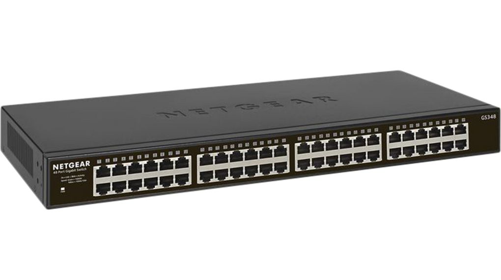 Ethernet Switch, RJ45 Ports 48, 1Gbps, Unmanaged
