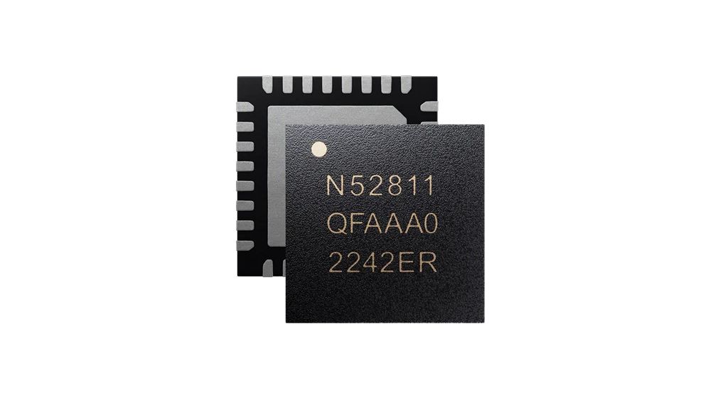 soC nRF52811 con Bluetooth 5,4 / BLE, pacchetto QFN a 32 pin