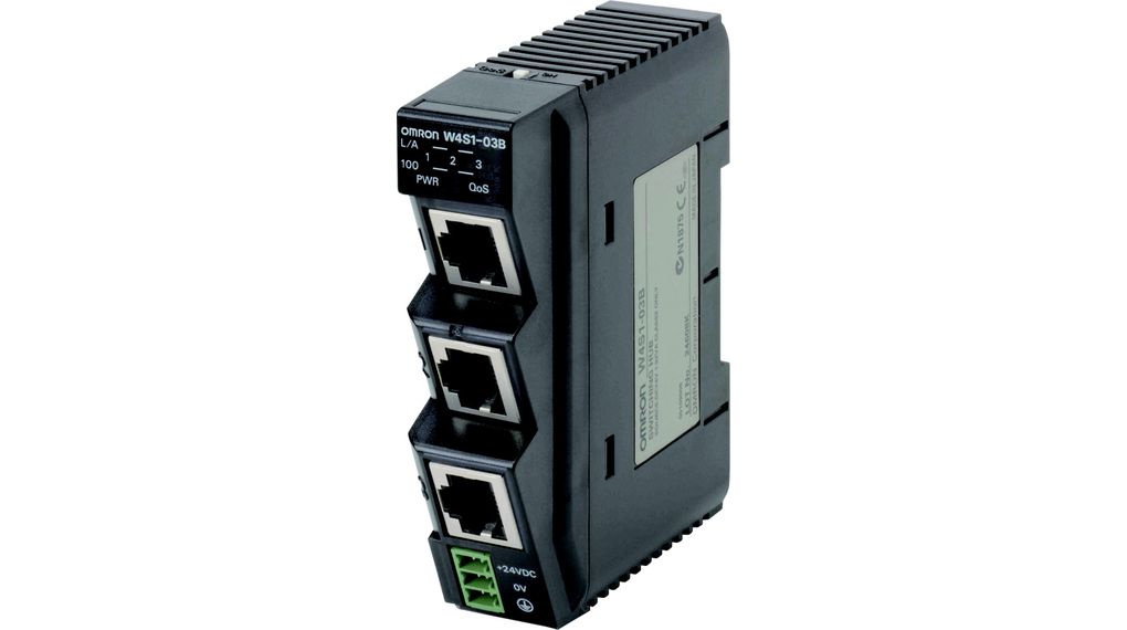 Ethernet-switch, RJ45-portar 3, 100Mbps, Ohanterat