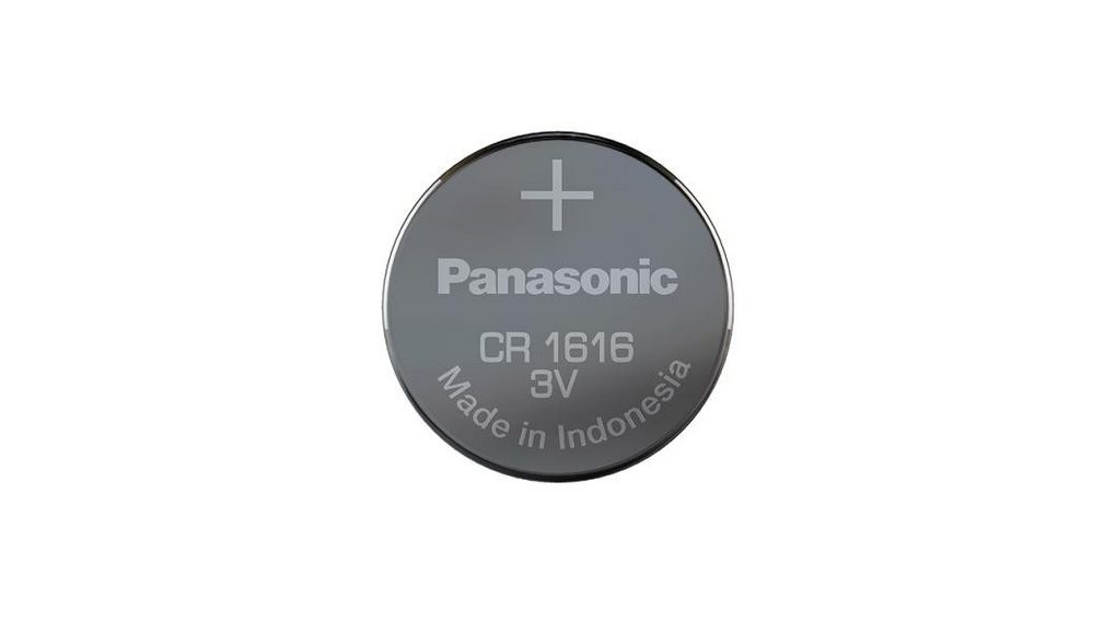 Button Cell Battery, Lithium, CR1616, 3V, 50mAh