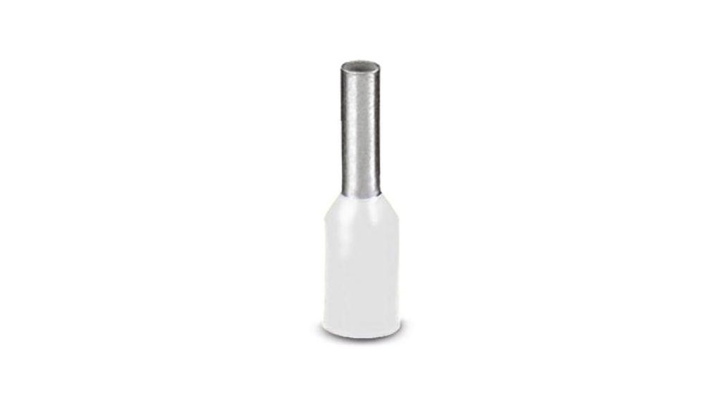 AI0.5 - 6 WH Insulated Bootlace Ferrule Kit6mm Pin Length1.1mm Pin DiameterWhite