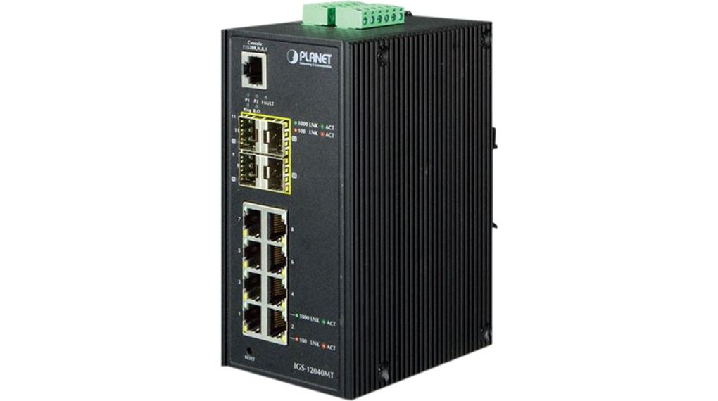Ethernetový switch, Porty RJ45 8, Optické porty 4SFP, 1Gbps, Se správou