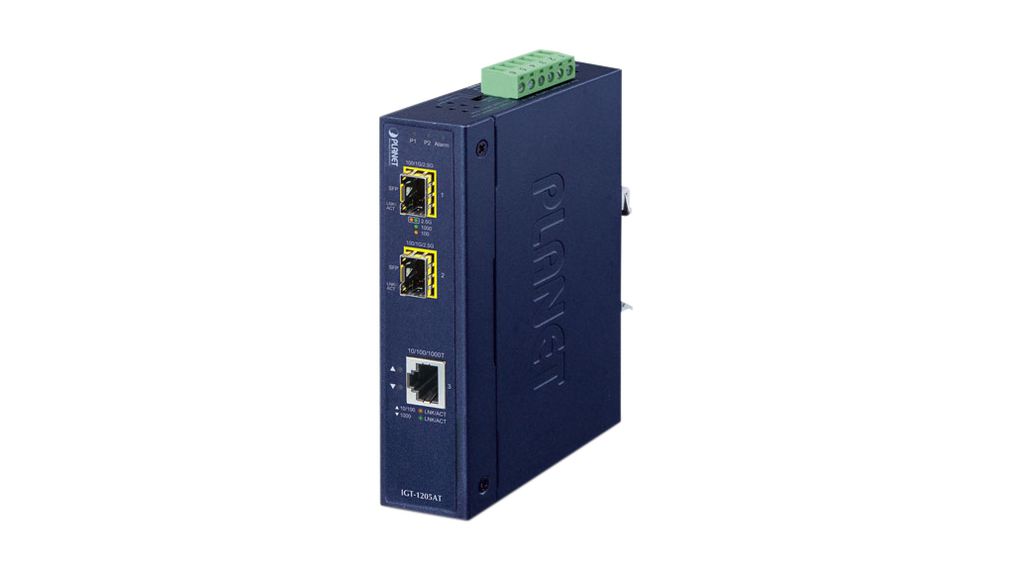 Media Converter, Ethernet - Fibre Multi-Mode, Fibre Ports 2SFP