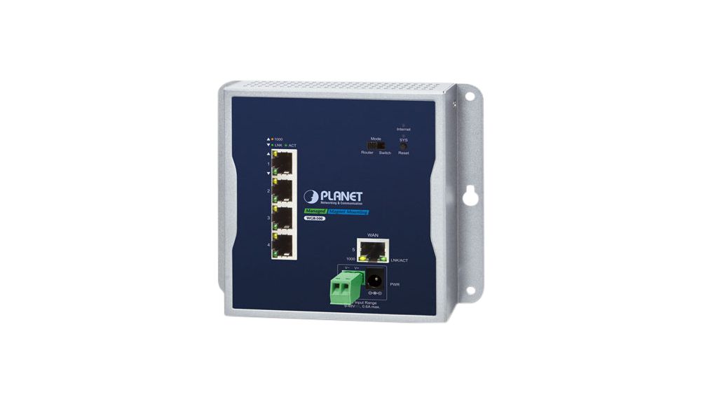 Industrial Router, RJ45 Ports 5, 1Gbps