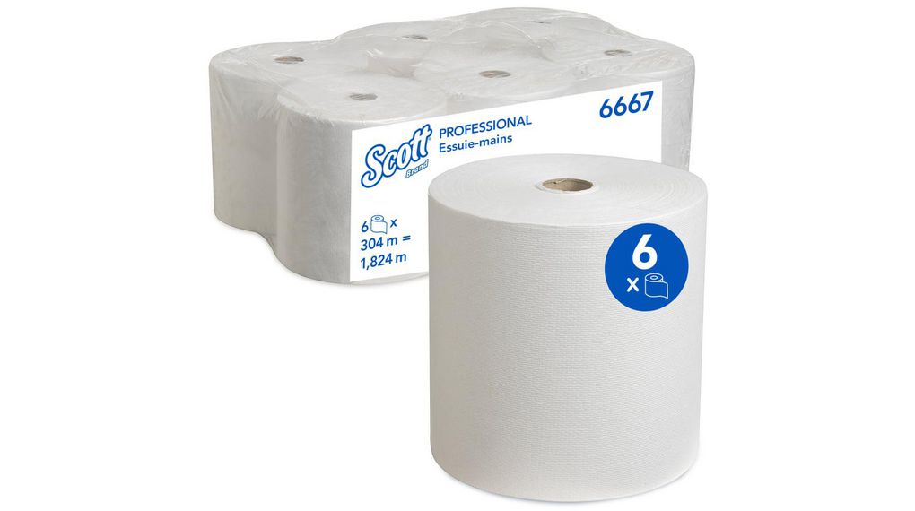 6667 | SCOTT Scott (6667) Roll Hand Towels, 198 x 200 mm, 7200 Sheets ...