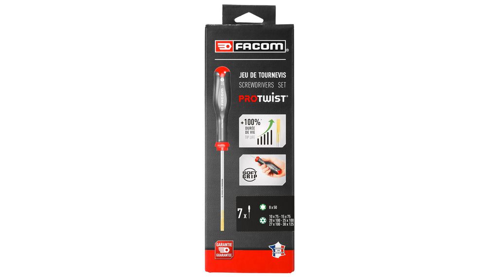 Facom ANXR.J7 Tamperproof Torx; Torx Screwdriver Set, 7-Piece