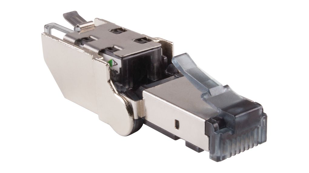 CAE Multimedia Connect RJ45 Series Male RJ45 Connector, Tool-less Cable Mounting, Cat6a, 360° Shield 1 Port 1 -Way
